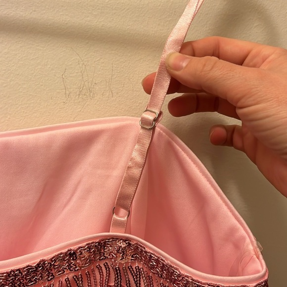 Altard state pink sequin Fringe Two-Piece Set size large - Picture 6 of 16